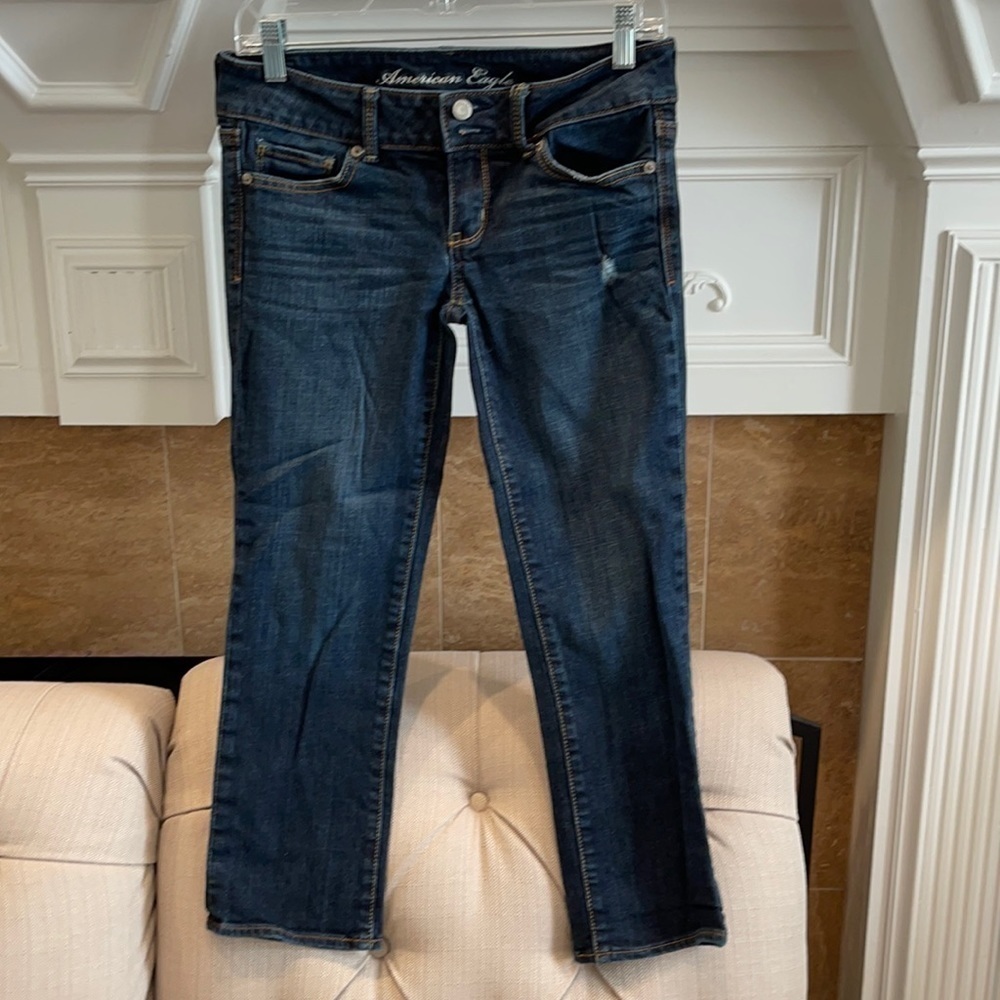 𝅺american Eagle Artist Stretch Jean Sz 4 U: